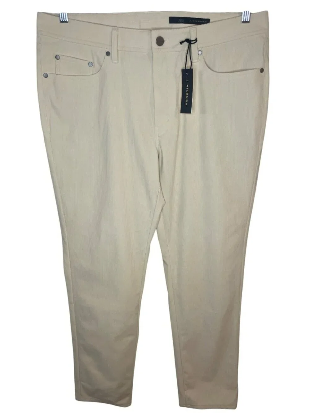 J. Hillburn Corduroy Beige Pants 5 Pockets Men's Size 35x31 NEW - Picture 1 of 9